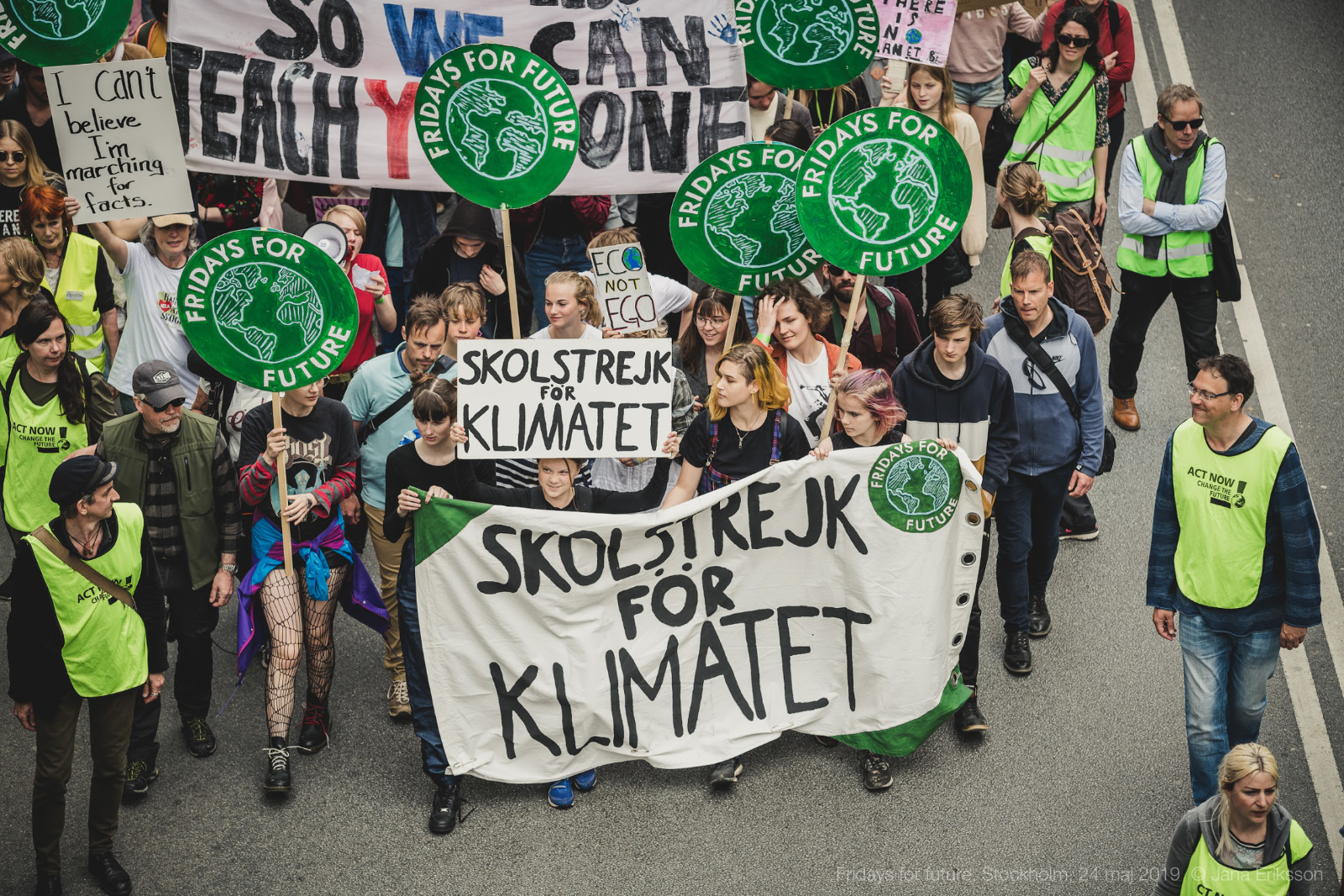 Fridays for Future skolstrejk 24 maj 2019 i Stockholm. Foto: Jana Eriksson.