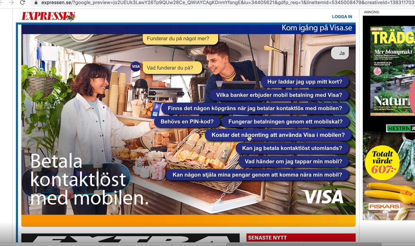 Chatvertising, Visa. Guldnyckeln 2021. Foto: Pressbild.