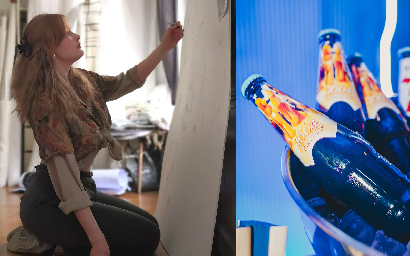 Tea Lindström bakom flasketikett på ELLE-galan